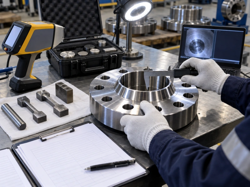 api 6a flange dimensional and material inspection