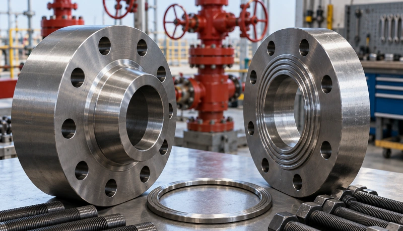 api 6a flanges with ring gasket and bolts