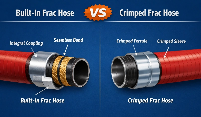 built in frac hoses vs crimped frac hoses