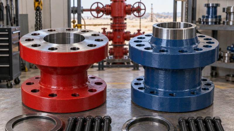 comparison of two api 6a flange assemblies