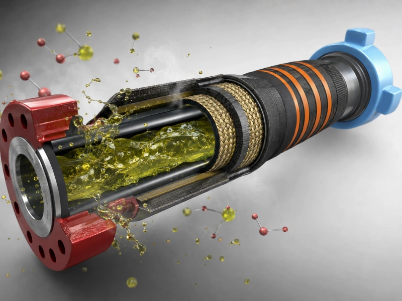 acid frac hose in abrasive oilfield service