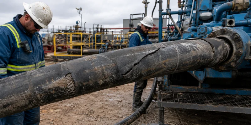 identify frac hose damage