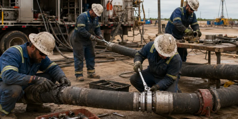 repair procedures for high pressure frac hoses