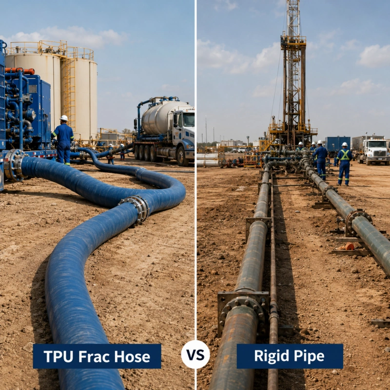 tpu frac hose vs rigid pipe