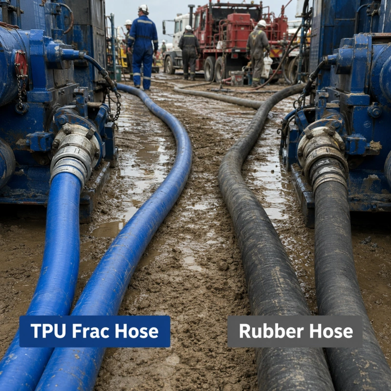tpu frac hose vs rubber hose