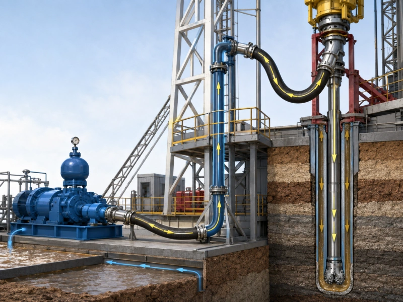 where a drilling hose sits in the mud circulation system
