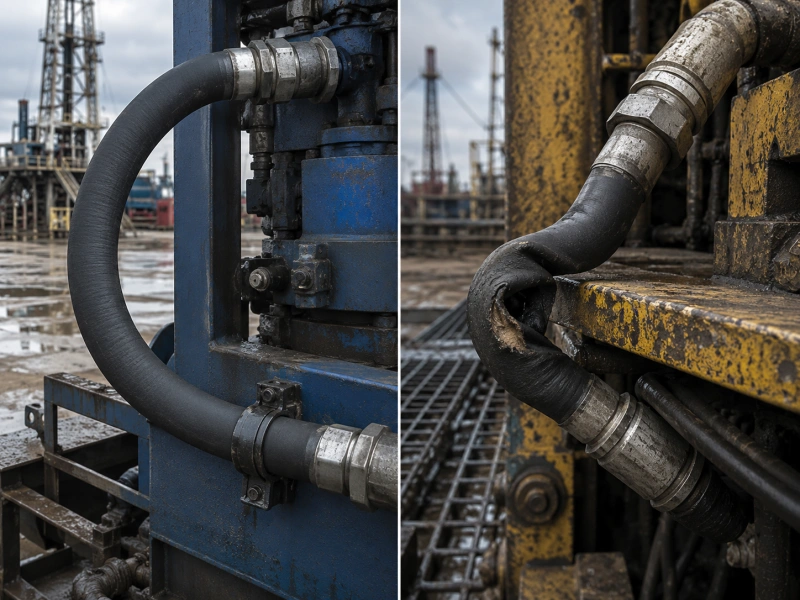 correct vs incorrect hose routing