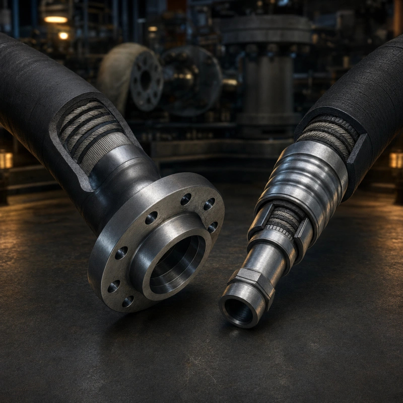 built in vs crimped oilfield hose
